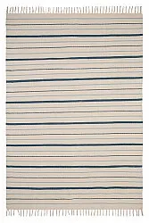 Cotton rug - Boda (white/blue)
