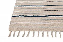 Cotton rug - Boda (white/blue)
