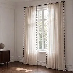 Curtains 2-pack - Cotton curtain Yrsa (light beige)