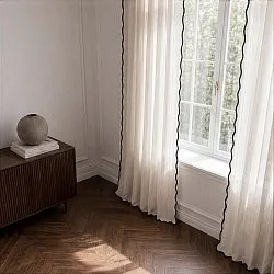 Curtains 2-pack - Cotton curtain Yrsa (light beige)
