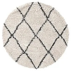 Round rug - Alcott Natural Cotton Shaggy (black/white)