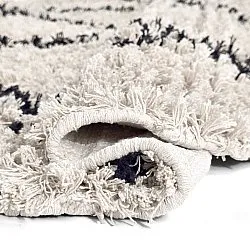 Round rug - Alcott Natural Cotton Shaggy (black/white)
