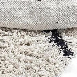 Round rug - Alcott Natural Cotton Shaggy (black/white)