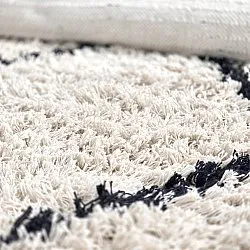 Round rug - Alcott Natural Cotton Shaggy (black/white)