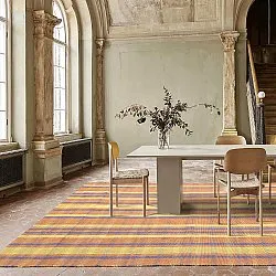 Cotton rug - Husvik (coral/multi)
