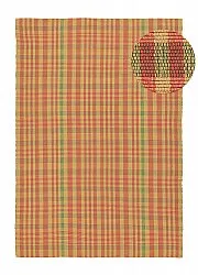 Cotton rug - Husvik (mustard/multi)