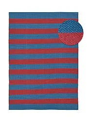 Cotton rug - Nilo (red/blue)