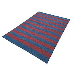 Cotton rug - Nilo (red/blue)