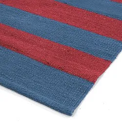 Cotton rug - Nilo (red/blue)