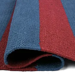 Cotton rug - Nilo (red/blue)