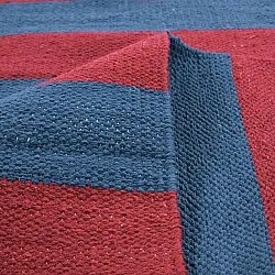 Cotton rug - Nilo (red/blue)