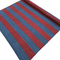 Cotton rug - Nilo (red/blue)