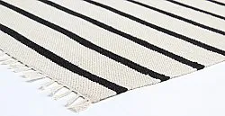 Cotton rug - Helle (offwhite/black)
