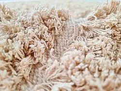 Shaggy rugs - Indra Natural Cotton Shaggy (beige)