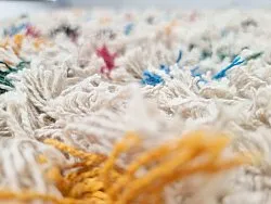 Shaggy rugs - Litton Natural Cotton Shaggy (beige/multi)