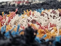 Shaggy rugs - Marden Natural Cotton Shaggy (black/multi)