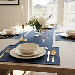 Table runner - Niva (dark blue)