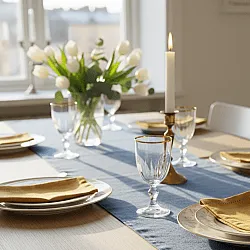 Table runner - Niva (dark blue)