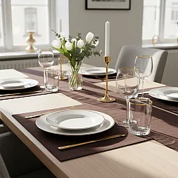 Table runner - Niva (dark brown)