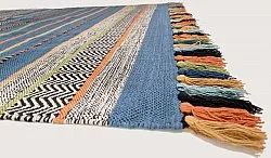 Cotton rug - Bouira (blue/multi)