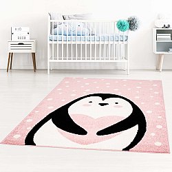 Childrens rugs - Bubble Penguin (pink)