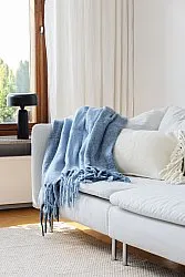Throws - Plaid in wool mix - Carol (blue)