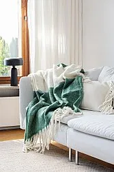 Throws - Plaid in wool mix - Carrie (green)