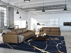Wilton rug - Cesina (black/gold)