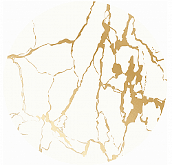 Round rug - Cesina (white/gold)