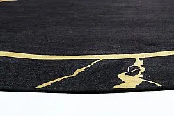 Round rug - Cerasia (black/gold)