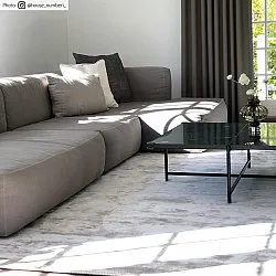 Viscose rug - Jodhpur Special Luxury Edition (light grey/beige)