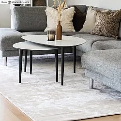 Round rug - Jodhpur Special Luxury Edition Viscose (light beige)