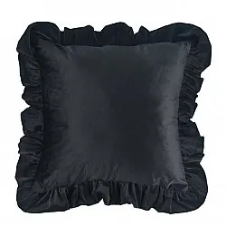 Cushion covers - Ruffled (black)