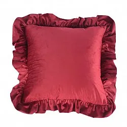 Cushion covers - Ruffled (red)
