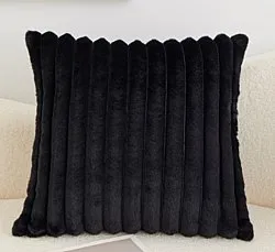 Cushion covers - Soft stripes (black)