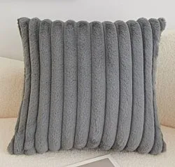 Cushion covers - Soft stripes (grey)