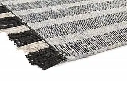 Denim rug - Ally (black/off white)