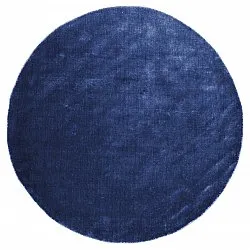 Round rug - Recycled PET with viscose look (navy)