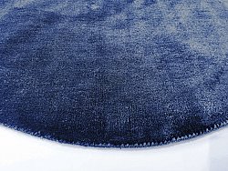 Round rug - Recycled PET with viscose look (navy)