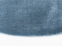 Round rug - Recycled PET with viscose look (blue)