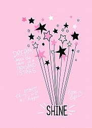 Childrens rugs - Starshine (pink)