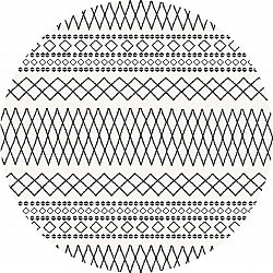 Round rug - Safi (black/white)
