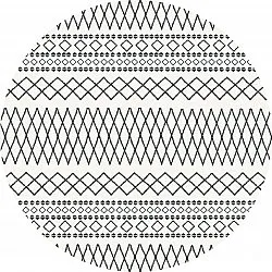 Round rug - Safi (black/white)