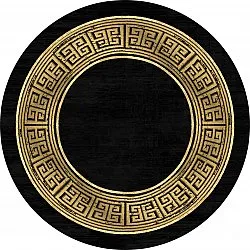 Round rug - Tilos (black/gold)