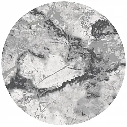 Round rug - Mermer (grey/white)