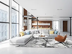Wilton rug - Mermer (grey/white)