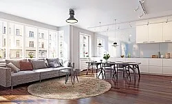Round rug - Douz (red/multi)