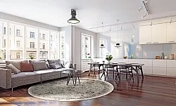 Round rug - Toujane (grey)