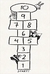 Childrens rugs - Hopscotch Animals (white)
