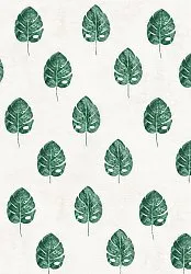 Wilton rug - Leni (white/green)